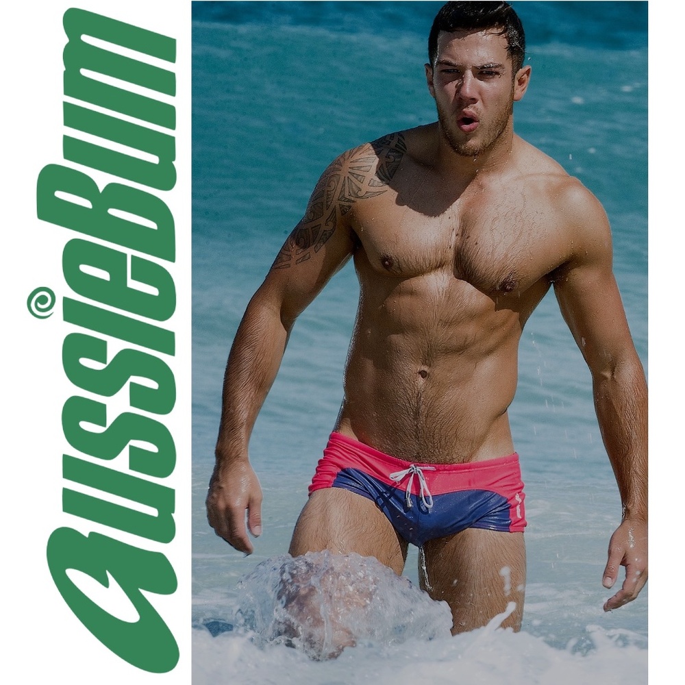 Aussiebum Square Cut Swim Briefs Small Gently worn 80% nylon / 20% spandex